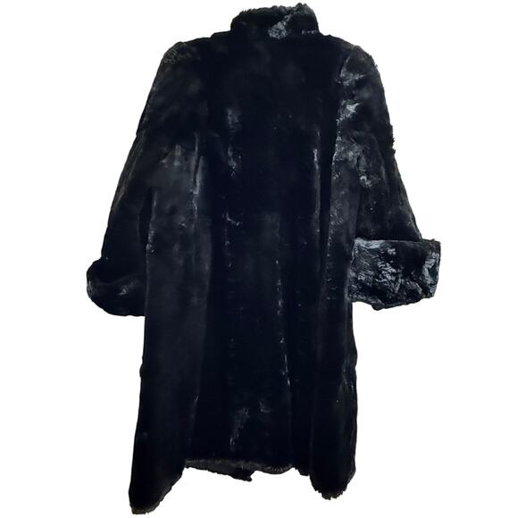 Vintage Luthel Furs Black Heavy Fur Overcoat - Women's 10 - Picture 7 of 9